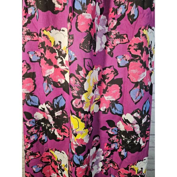 Anthony Richards Purple Floral Mumu Dress Size‎ XL New Lightweight Short Sleeve - Picture 9 of 11